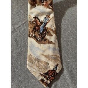 Vintage 90s Western Rancher Tie 1990s Retro Handmade Novelty Fathers Day Gift